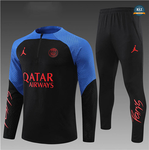 Max Maillots Survetement Enfant Player Paris PSG 2022/23 Noir/Bleu M8326