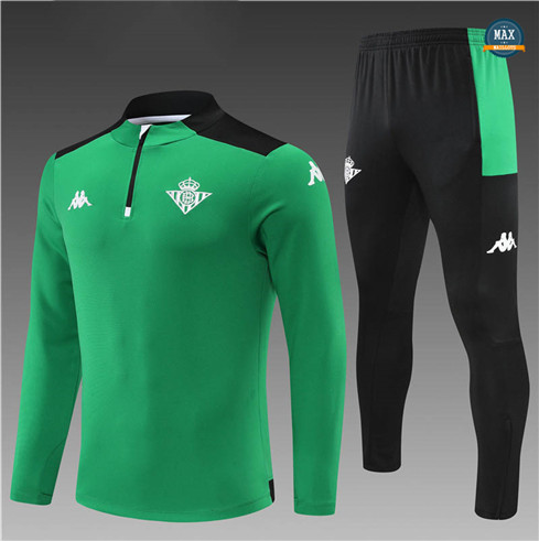 Max Maillots Survetement Enfant Real Betis 2022/23 Vert/Noir M8300