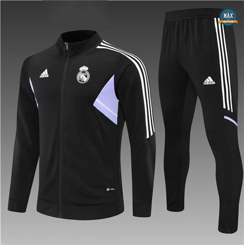 Max Maillots Veste Survetement Enfant Real Madrid 2022/23 Noir M8301