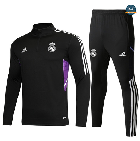 Max Maillots Survetement Enfant Real Madrid 2022/23 Noir M8305