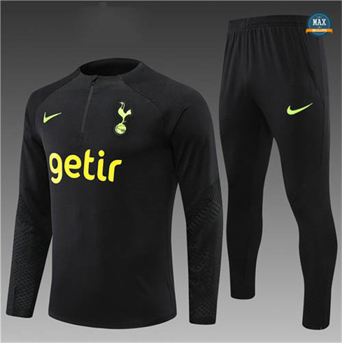 Max Maillots Survetement Enfant Tottenham Hotspur 2022/23 Noir M8354