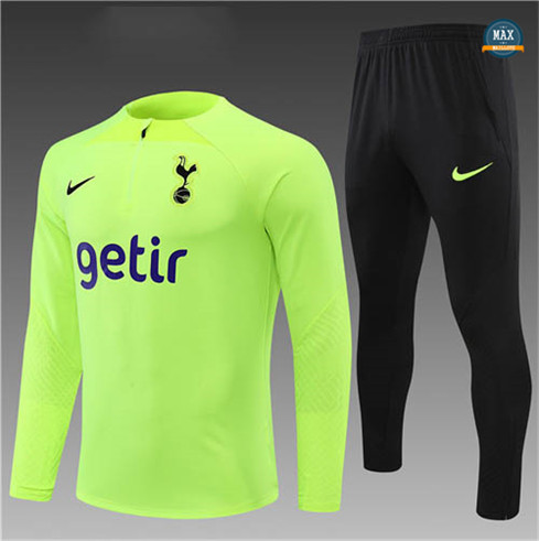 Max Maillots Survetement Enfant Tottenham Hotspur 2022/23 Vert/Noir M8355