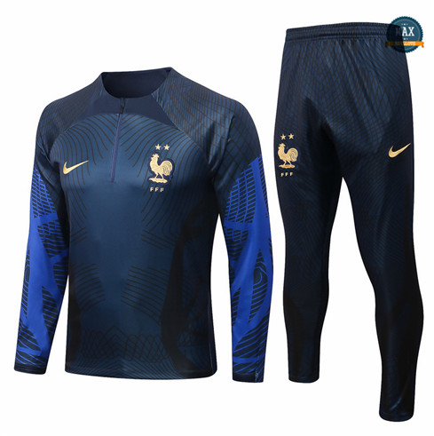 Max Maillots Survetement foot France 2022/23 Bleu Marine M8167