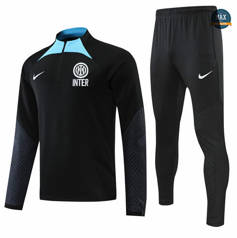 Max Maillots Survetement foot Inter Milan 2022/23 Noir M8265