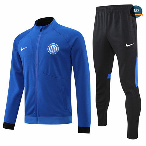 Max Maillots Veste Survetement foot Inter Milan 2022/23 Bleu M8270