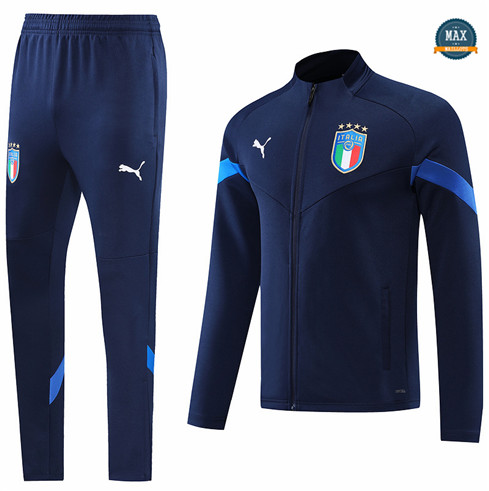 Max Maillots Veste Survetement foot Italie 2022/23 Bleu Marine M8176