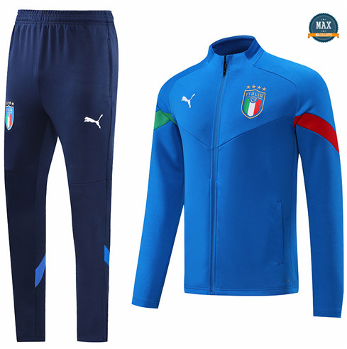 Max Maillots Veste Survetement foot Italie 2022/23 Bleu M8177