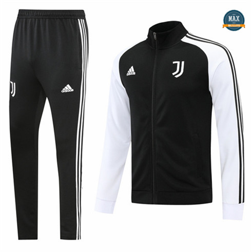 Max Maillots Veste Survetement foot Juventus 2022/23 Noir/Blanc M8283