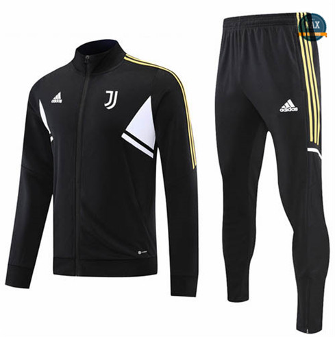 Max Maillots Veste Survetement foot Juventus 2022/23 Noir M8286