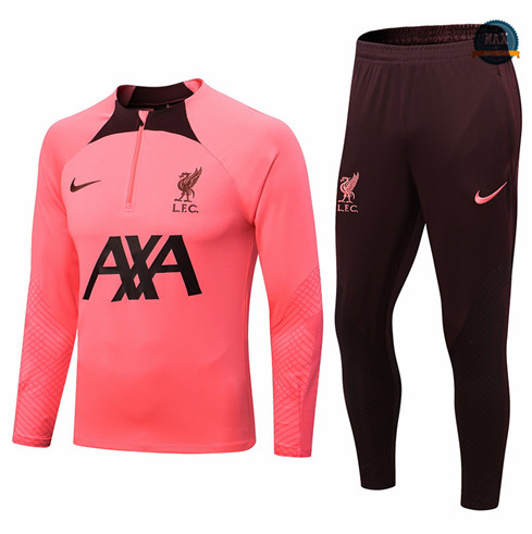 Max Maillots Survetement foot Liverpool 2022/23 Rose/Noir M8210