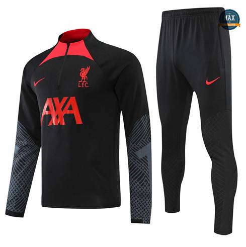 Max Maillots Survetement foot Liverpool 2022/23 Noir M8212