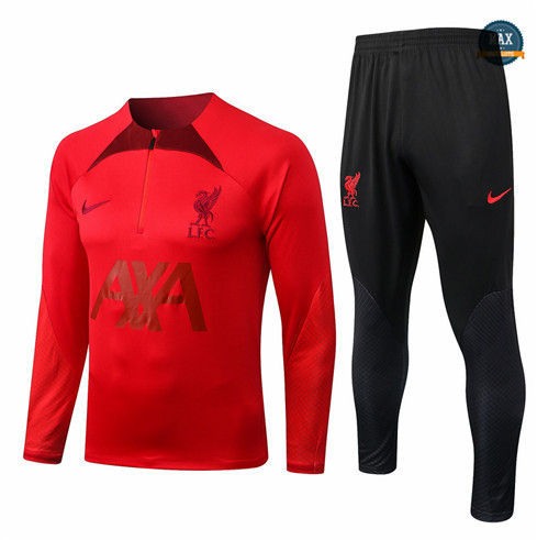 Max Maillots Survetement foot Liverpool 2022/23 Rouge/Noir M8215