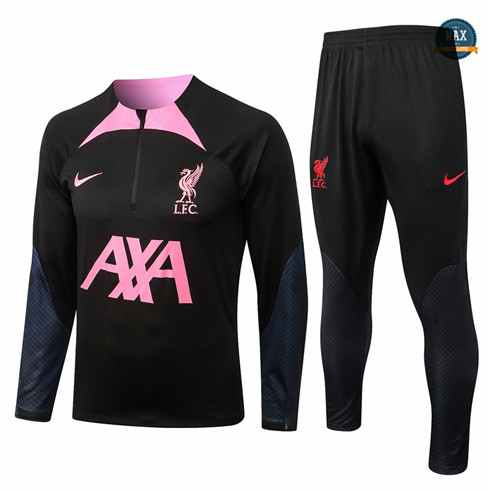 Max Maillots Survetement foot Liverpool 2022/23 Noir M8217