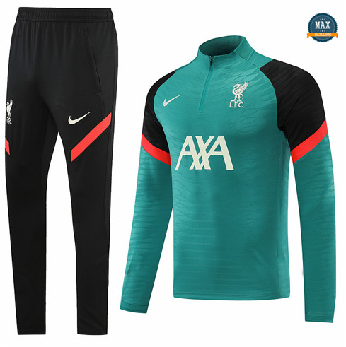 Max Maillots Survetement foot Liverpool 2022/23 Vert/Noir M8224