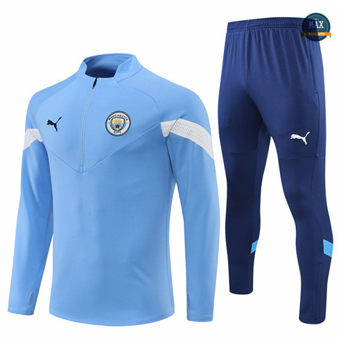 Max Maillots Survetement foot Manchester City 2022/23 Bleu M8225