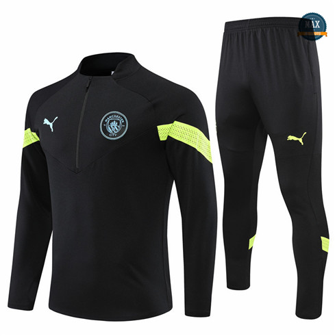 Max Maillots Survetement foot Manchester City 2022/23 Noir M8226