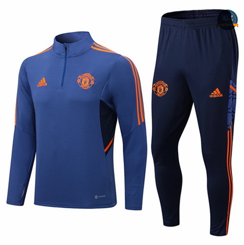 Max Maillots Survetement foot Manchester United 2022/23 Noir M8234