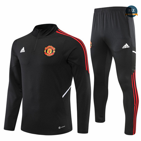 Max Maillots Veste Survetement foot Manchester United 2022/23 Bleu M8235