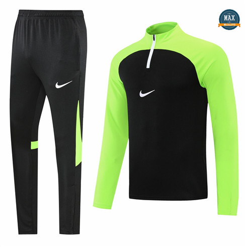 Max Maillots Survetement foot Nike 2022/23 Noir/Vert M8031