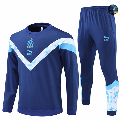 Max Maillots Survetement foot Marseille 2022/23 Bleu M8110