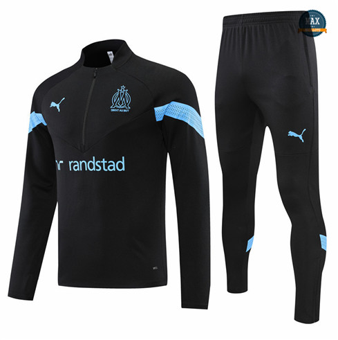 Max Maillots Survetement foot Marseille 2022/23 Noir M8112