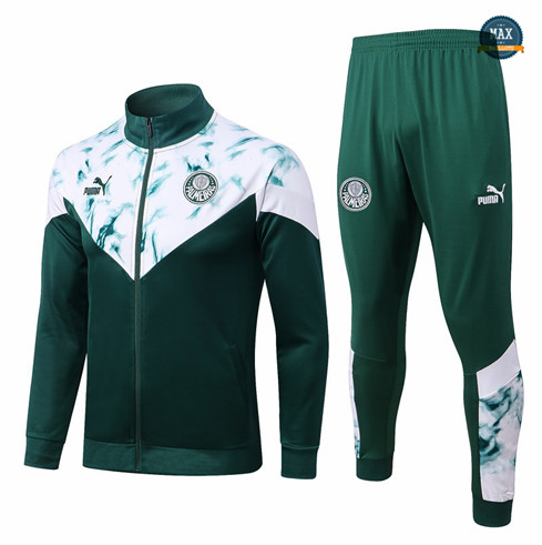 Max Maillots Veste Survetement foot Palmeiras 2022/23 Vert/Blanc M8038