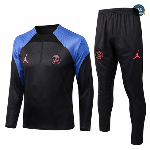 Max Maillots Survetement foot Paris PSG 2022/23 Noir/Bleu M8129