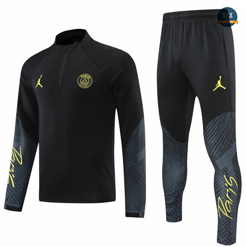 Max Maillots Survetement foot Paris PSG 2022/23 Noir M8135