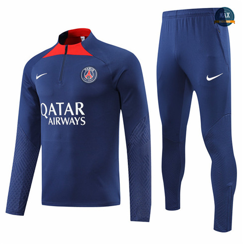 Max Maillots Survetement foot Paris PSG 2022/23 Bleu Marine M8139