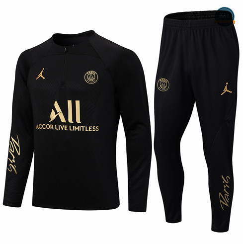 Max Maillots Survetement foot Paris PSG 2022/23 Noir M8143