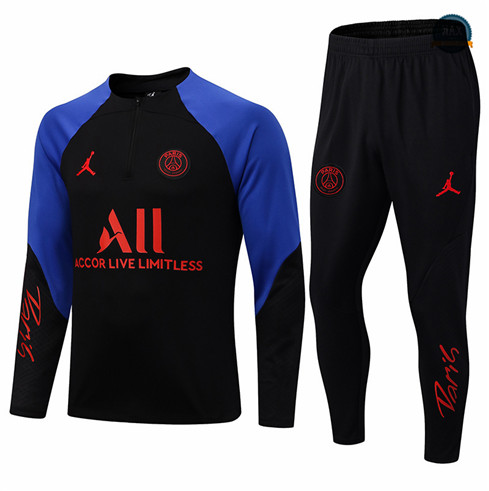 Max Maillots Survetement foot Paris PSG 2022/23 Noir/Bleu M8144