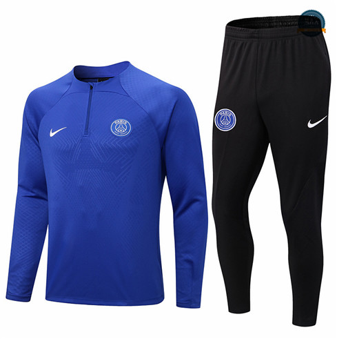 Max Maillots Survetement foot Paris PSG 2022/23 Bleu/Noir M8146