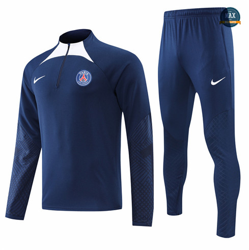 Max Maillots Survetement foot Player Paris PSG 2022/23 Bleu Marine M8151