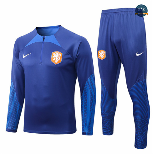 Max Maillots Survetement foot Pays-Bas 2022/23 Bleu M8180