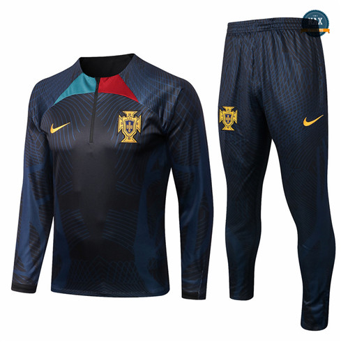 Max Maillots Survetement foot Portugal 2022/23 Bleu Marine M8183