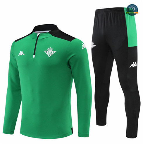 Max Maillots Survetement foot Real Betis 2022/23 Vert/Noir M8085