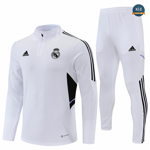 Max Maillots Survetement foot Real Madrid 2022/23 Violet/Noir M8088