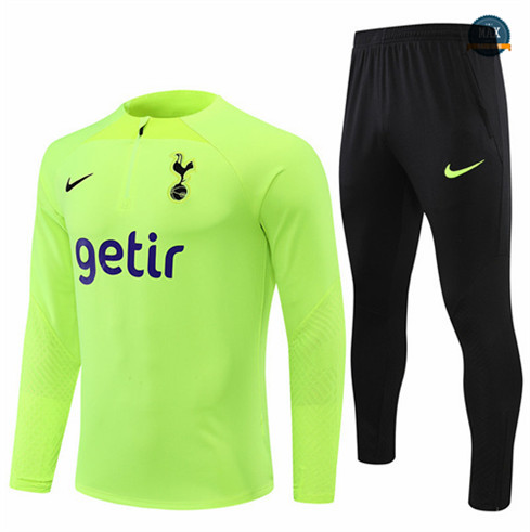 Max Maillots Survetement foot Tottenham Hotspur 2022/23 Vert/Noir M8257