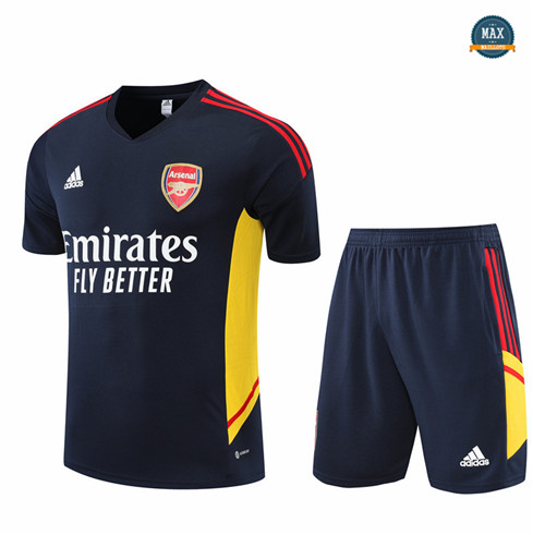 Max Maillots Arsenal + Shorts 2022/23 Training de Foot Bleu Marine M8523