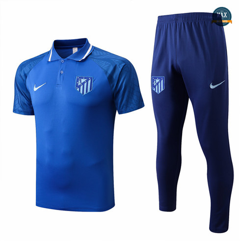 Max Maillots polo Atletico Madrid Training Pantalon de Foot 2022/23 Bleu M8411