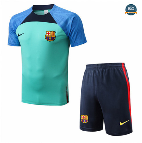 Max Maillots Barcelone + Shorts 2022/23 Training de Foot Bleu M8420