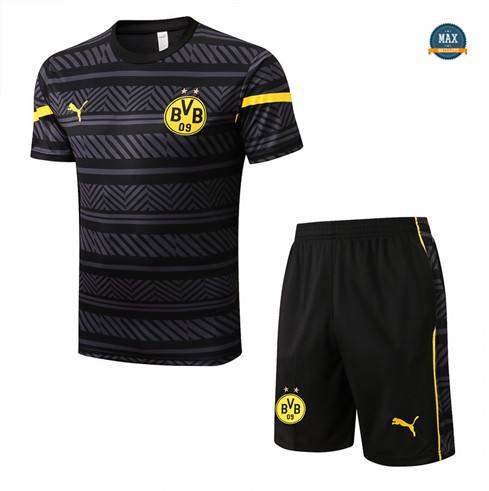 Max Maillots Borussia Dortmund + Shorts 2022/23 Training de Foot Noir M8404