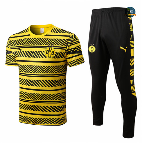 Max Maillots Borussia Dortmund Training Pantalon de Foot 2022/23 Jaune/Noir M8406