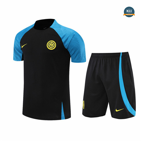 Max Maillots Inter Milan + Shorts 2022/23 Training de Foot Noir M8581