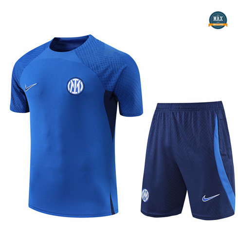 Max Maillots Inter Milan + Shorts 2022/23 Training de Foot Bleu M8583