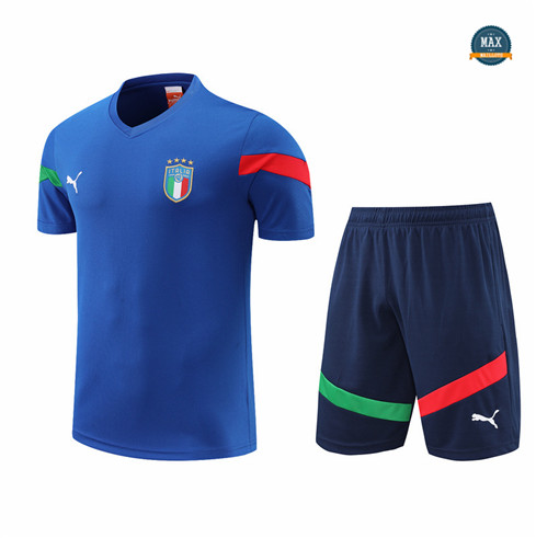 Max Maillots Italie + Shorts 2022/23 Training de Foot Bleu M8511