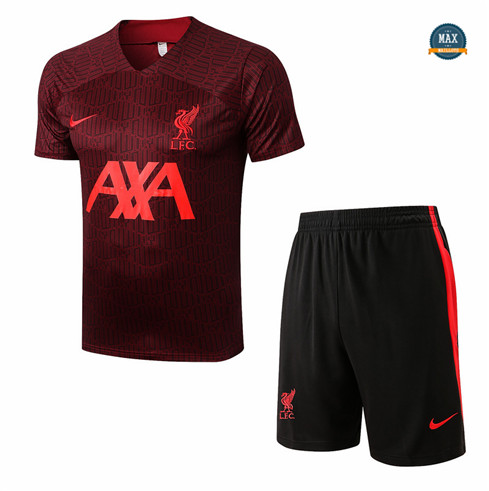 Max Maillots Liverpool + Shorts 2022/23 Training de Foot Rouge M8557