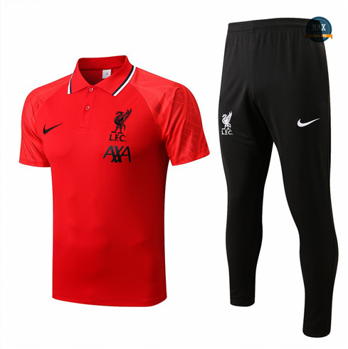 Max Maillots Liverpool Training Pantalon de Foot 2022/23 Rouge/Noir M8558