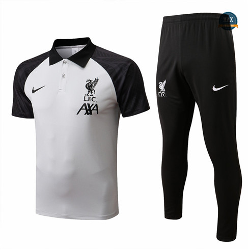 Max Maillots Liverpool Training Pantalon de Foot 2022/23 Gris/Bleu Marine M8559