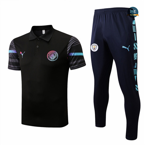 Max Maillots Manchester City Training Pantalon de Foot 2022/23 Noir/Bleu Marine M8563